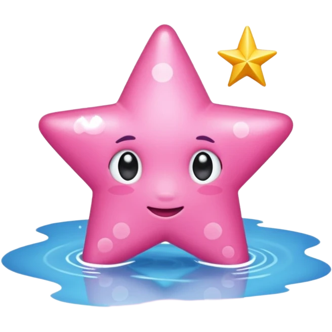Pink waterhole with star in the middle top emoji