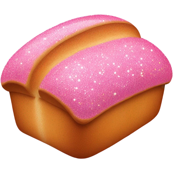 Pink bread with glitter  emoji