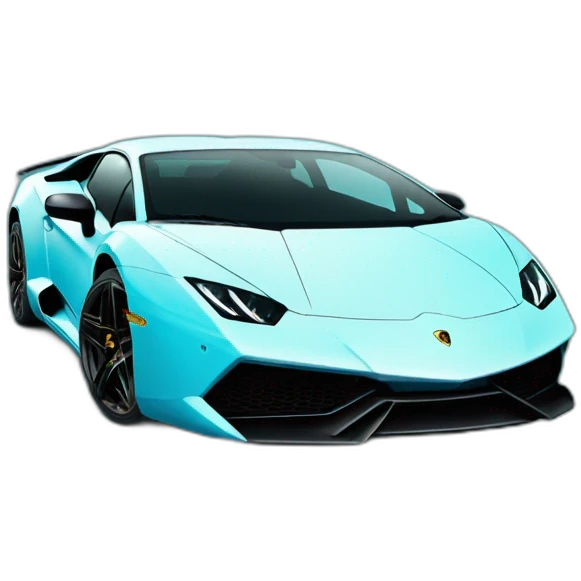 cyan and black gradient lamborghini emoji
