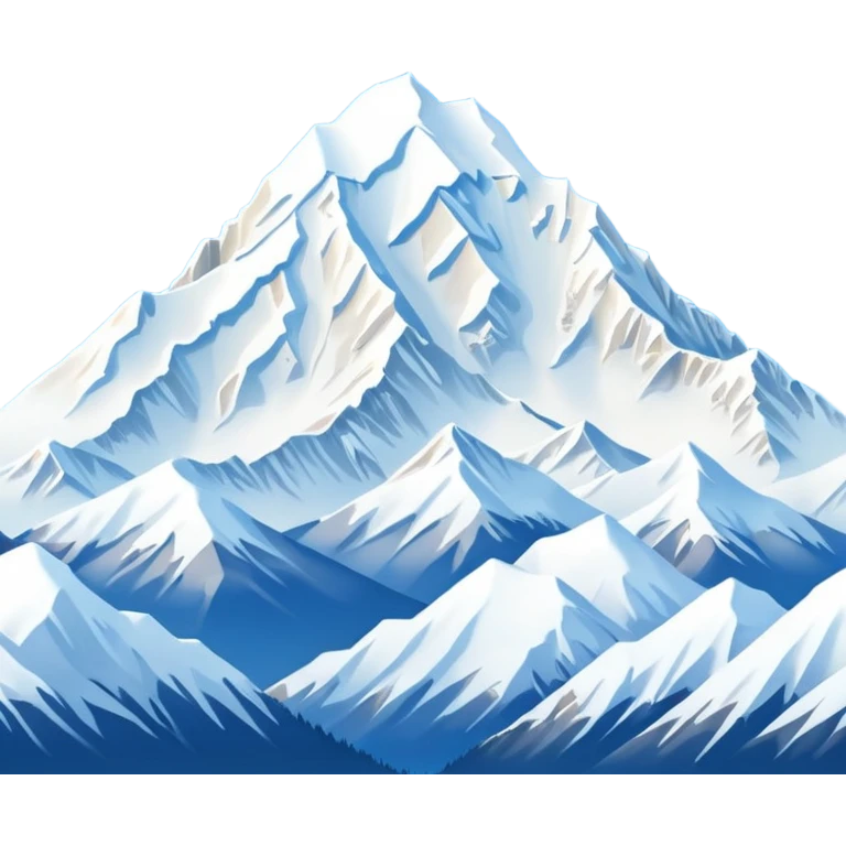 Make an emoji of Kanchenjunga mountain, with background transparent emoji