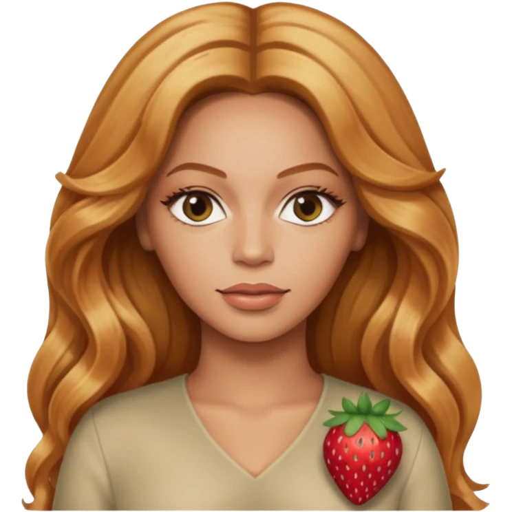 Beyonce with long strawberry blonde hair emoji