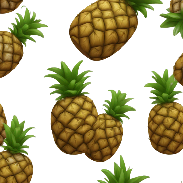 Brown pineapple face emoji