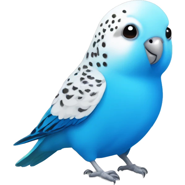 budgie with blue nose emoji