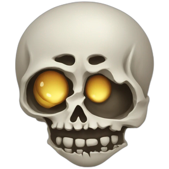 Tête de mort amoureux emoji