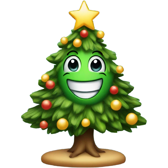 Christmas tree smiling  emoji