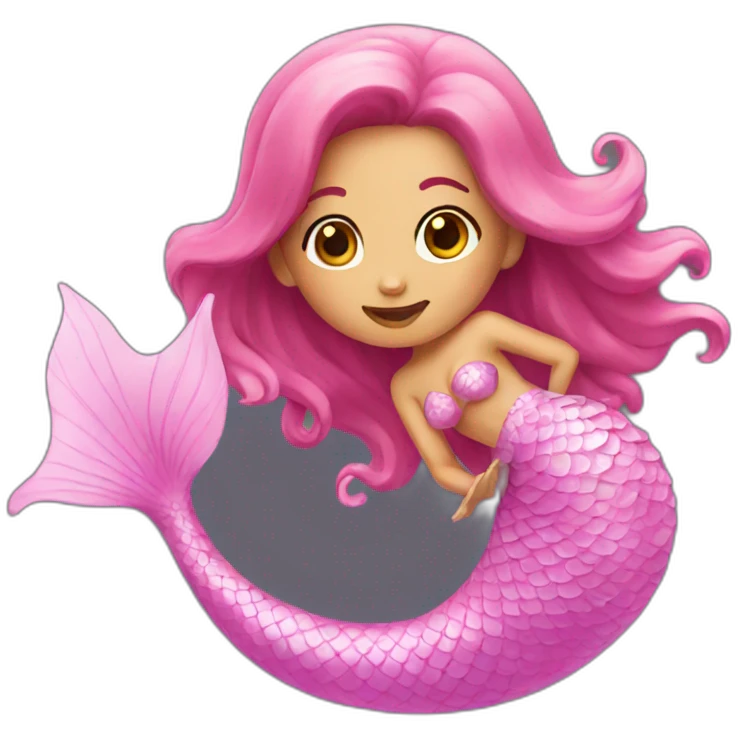 Pink mermaid emoji