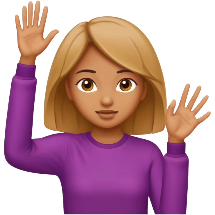 Girl making a dab emoji