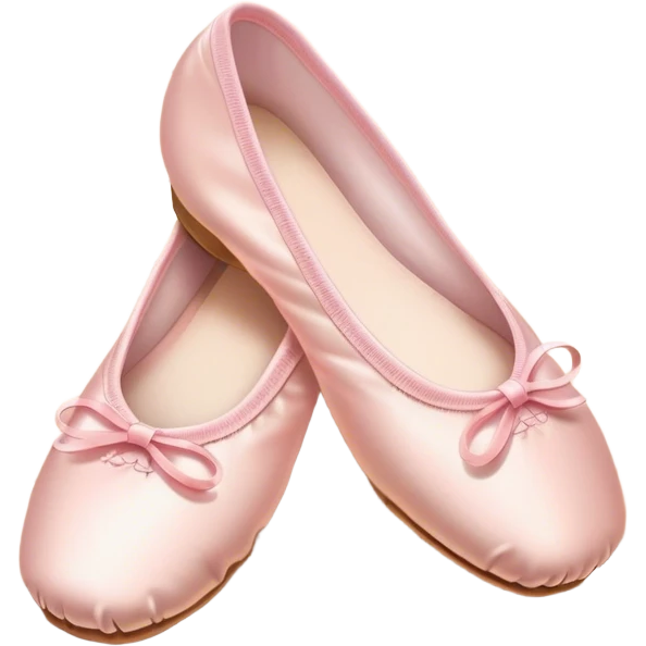 Pale pink ballet shoes emoji