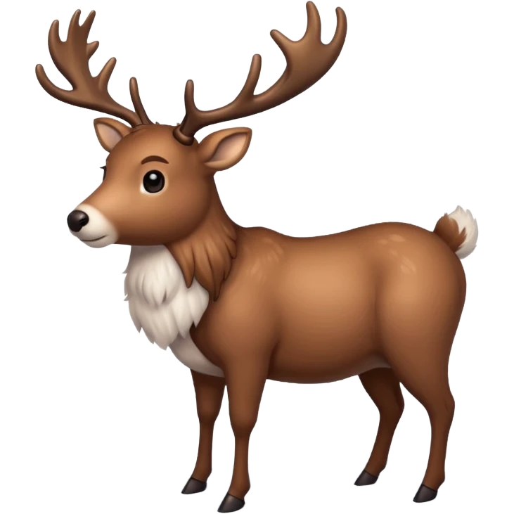 create some realistic christmas raindeers pausing emoji
