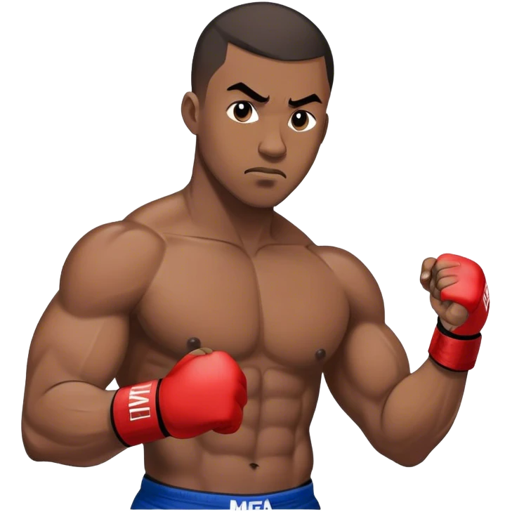 Black guy with hair doing mma emoji