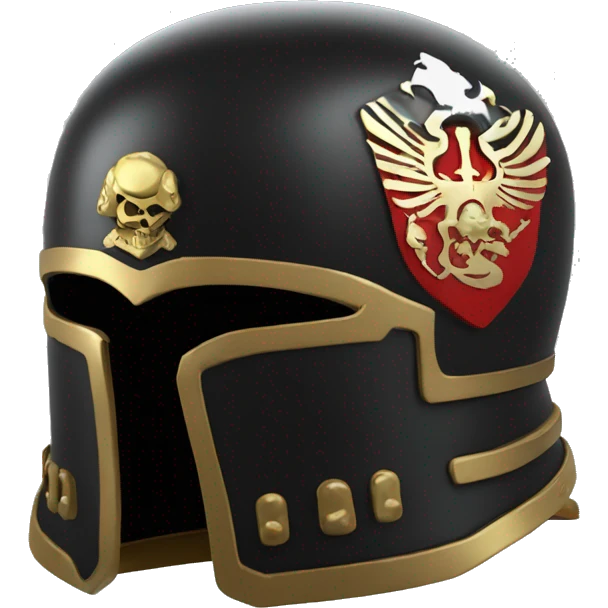 Black Space Marine helmet, featuring the Russian coat of arms. emoji