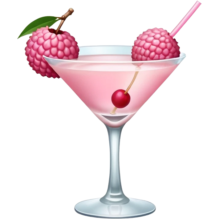 baby pink lychee martini drink emoji