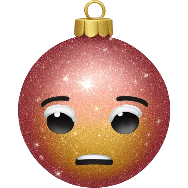 glitter Christmas bauble emoji