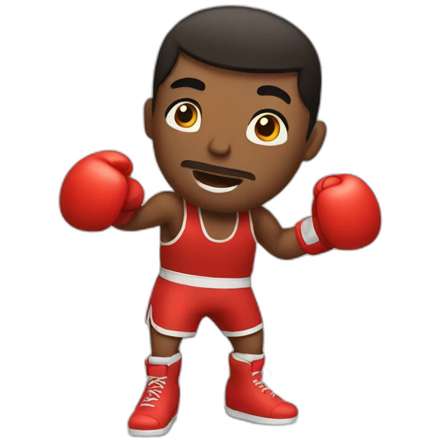 Boxing man emoji