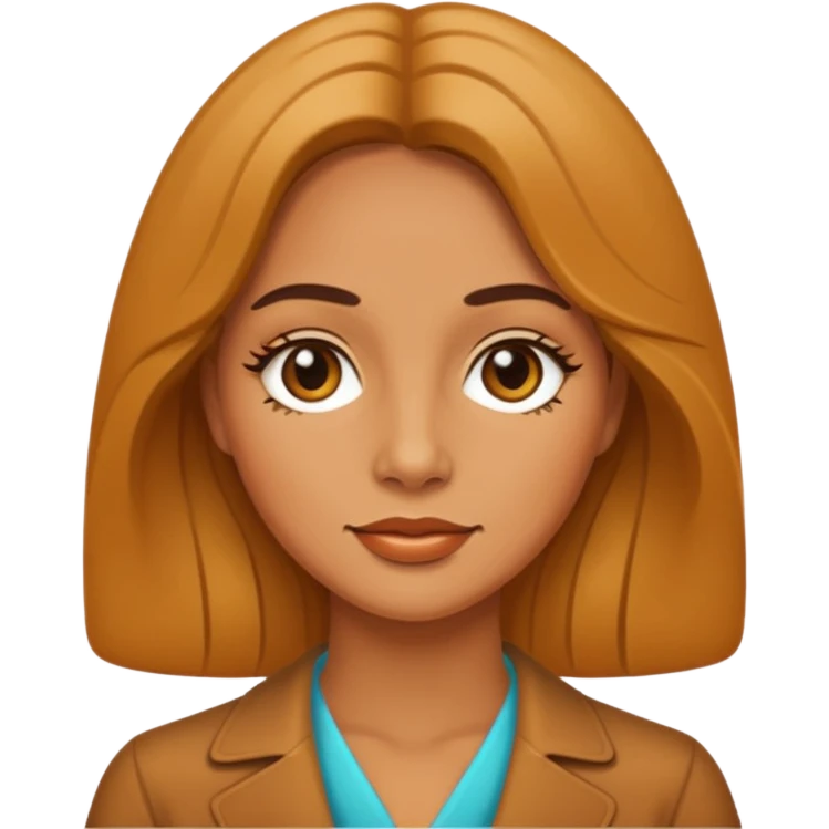 Retro 70s woman face emoji
