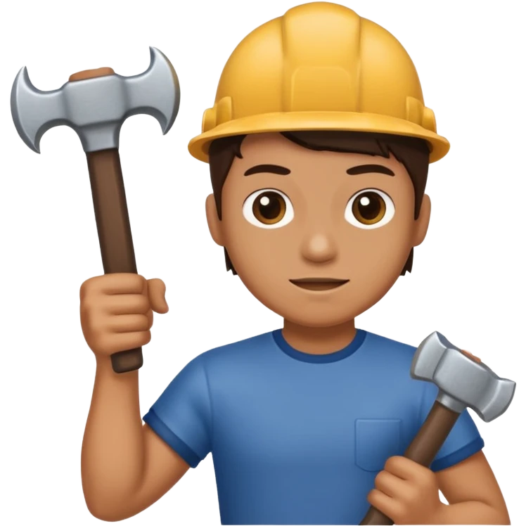person holding a hammer emoji