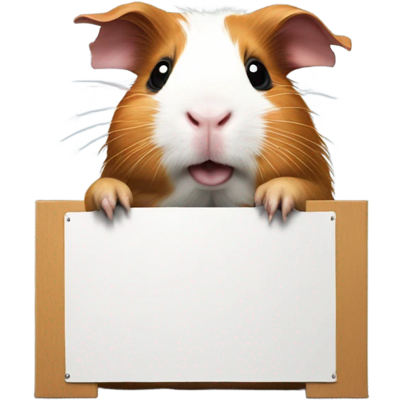 Guinea pig holding clown face sign  emoji