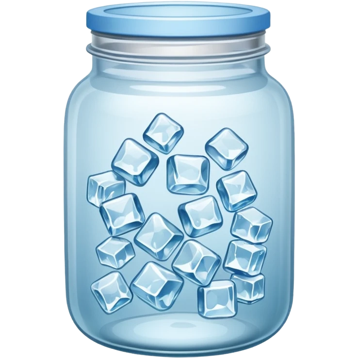 SLIM ICE JAR WITH LOTS OF ICE WITHOUT CAP ON emoji