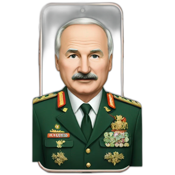 lukashenko with iphone emoji