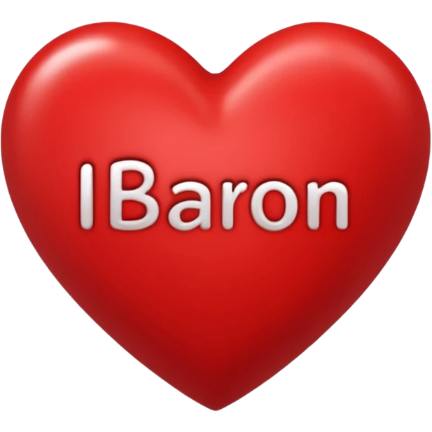 a heart thats say "I heart Baron" emoji