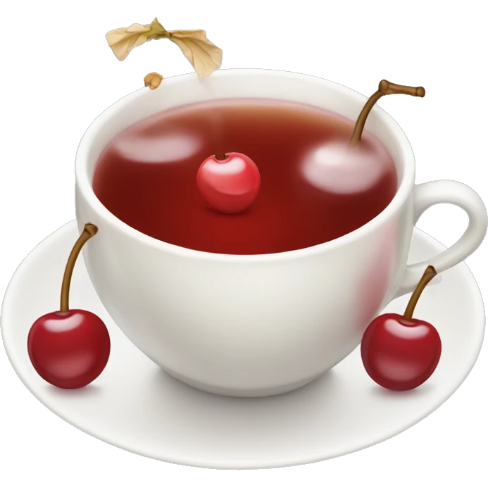 Cherry and vanilla tea emoji