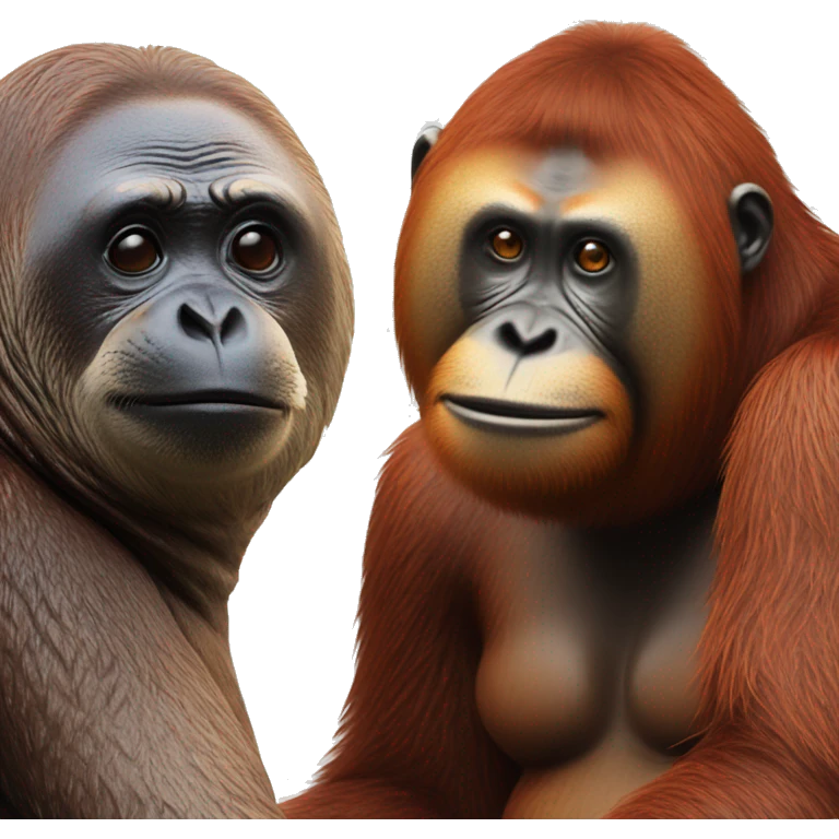 Seal and orangutan  emoji