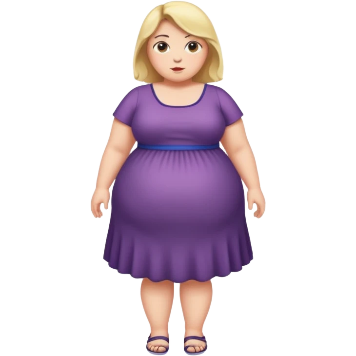 fat girl, full body emoji