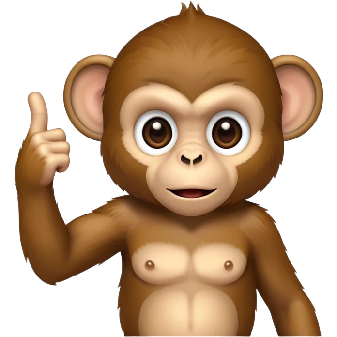 Monkey sticking up the middle finger emoji
