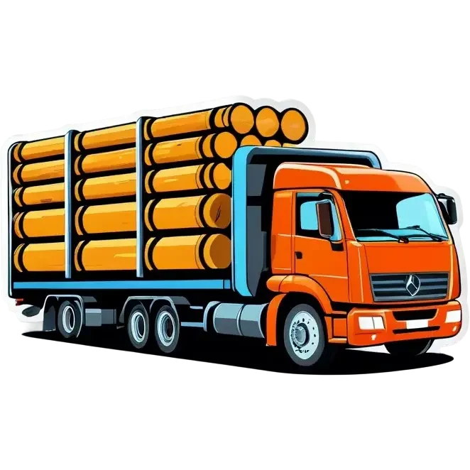 lkw mit holzbeladen rod emoji