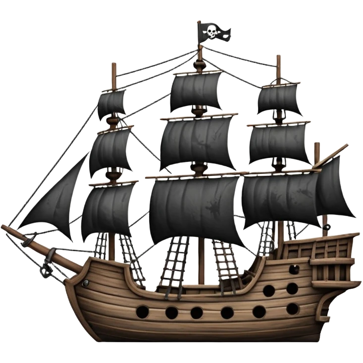white pirate ships emoji