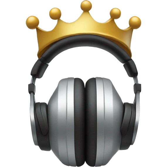 Big Crown listening to headphone emoji
