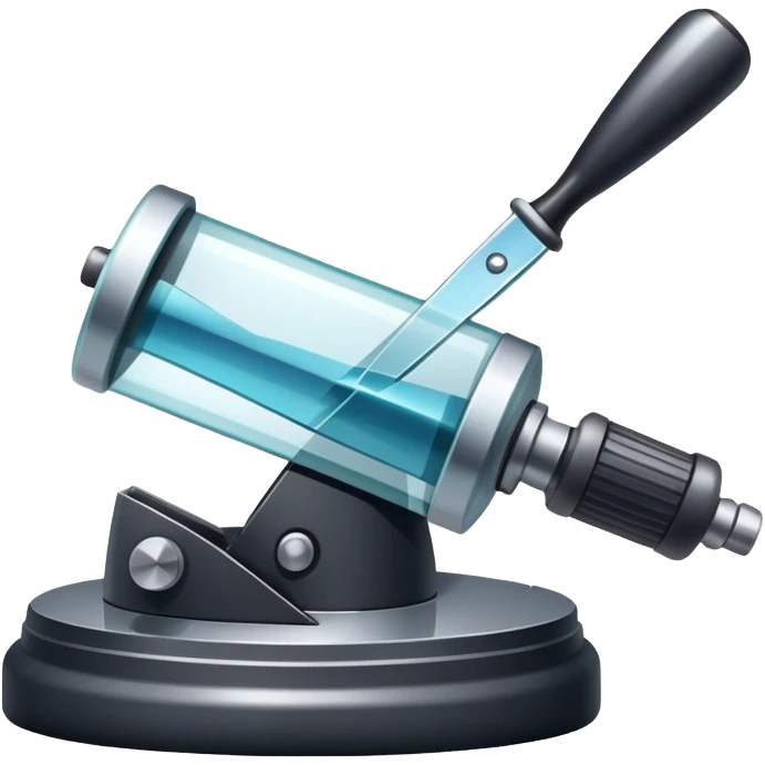 Glassworking icon, piece of glass being cut or polished, glass cutter, grinder, smooth shiny surface, sparks or glass shards, minimalistic style, clean lines, transparent background. emoji