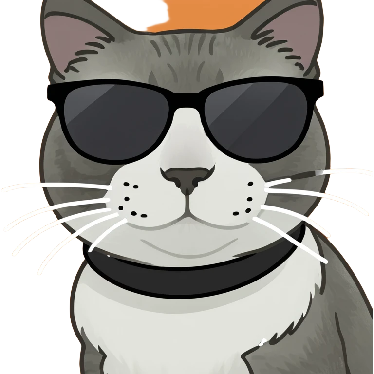 Cat with sunglasses emoji