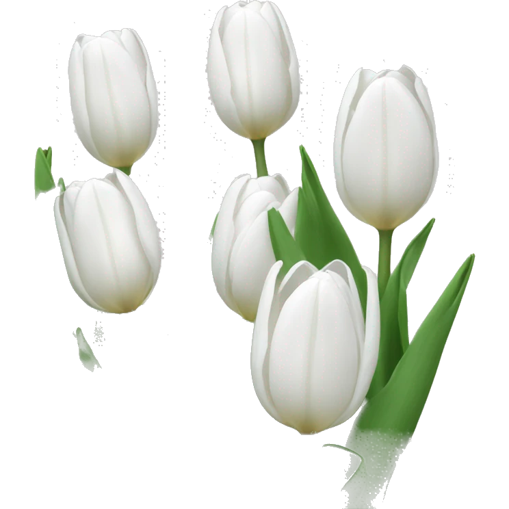 Withe tulips emoji