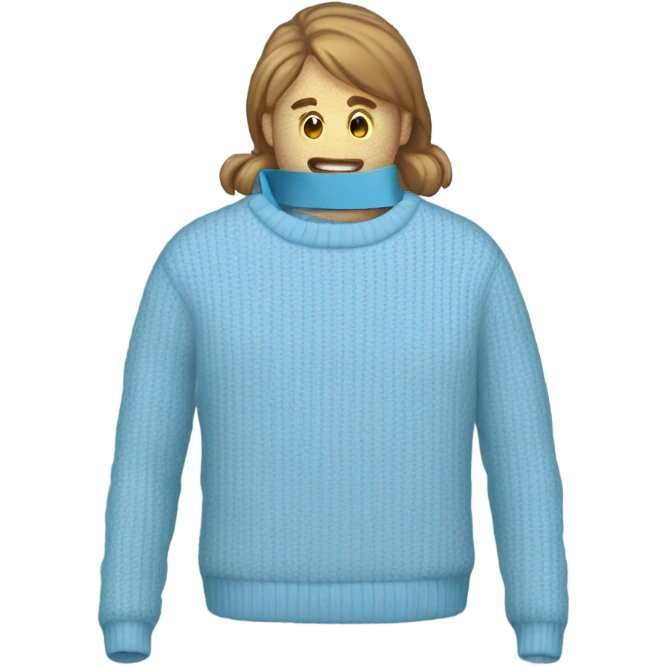 Light blue sweater with ribbon  emoji