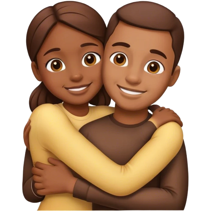 brother and sister emoji African American hugging  emoji