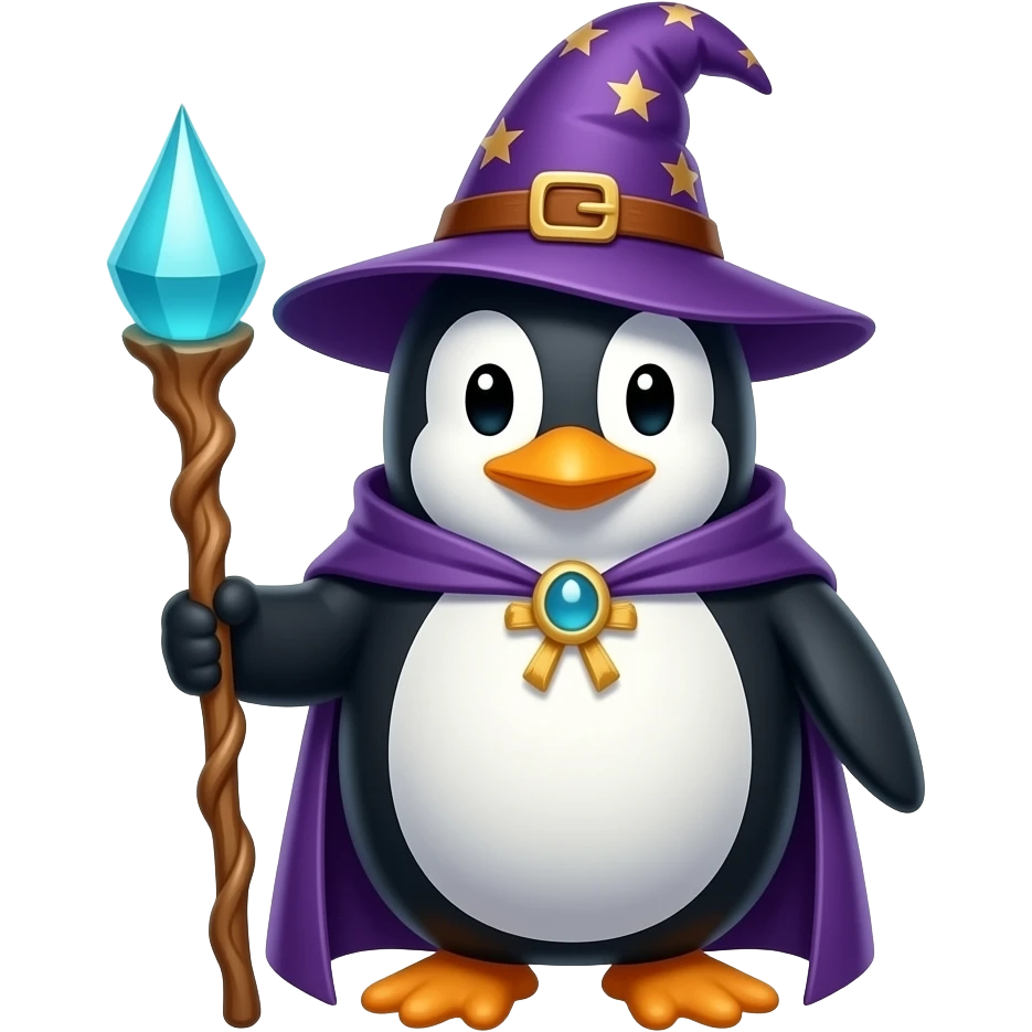 Penguin Wizard emoji