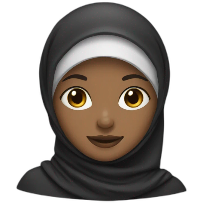 black hijab girl emoji
