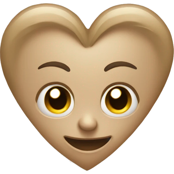 Corazón beige emoji