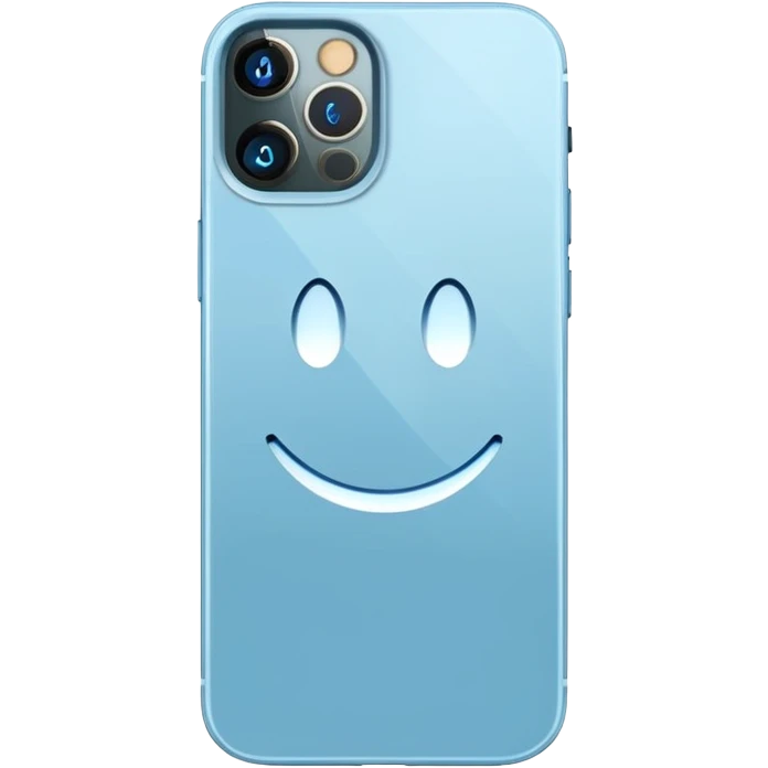 iPhone 13 Pro in light blue colour emoji