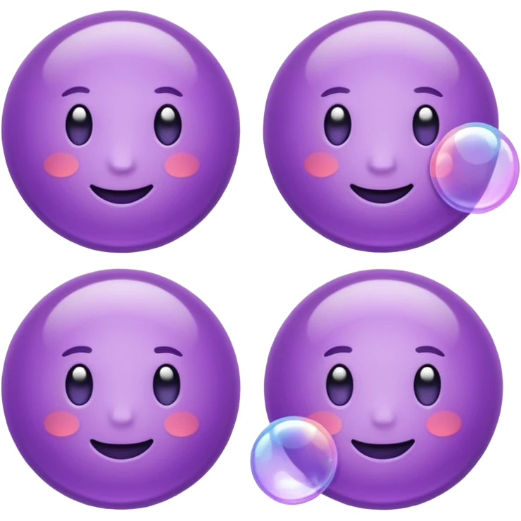 balão de comentário na cor roxa emoji