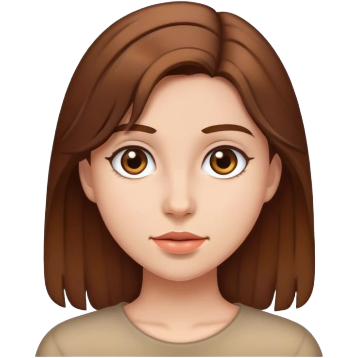 Girl with brown hair  emoji