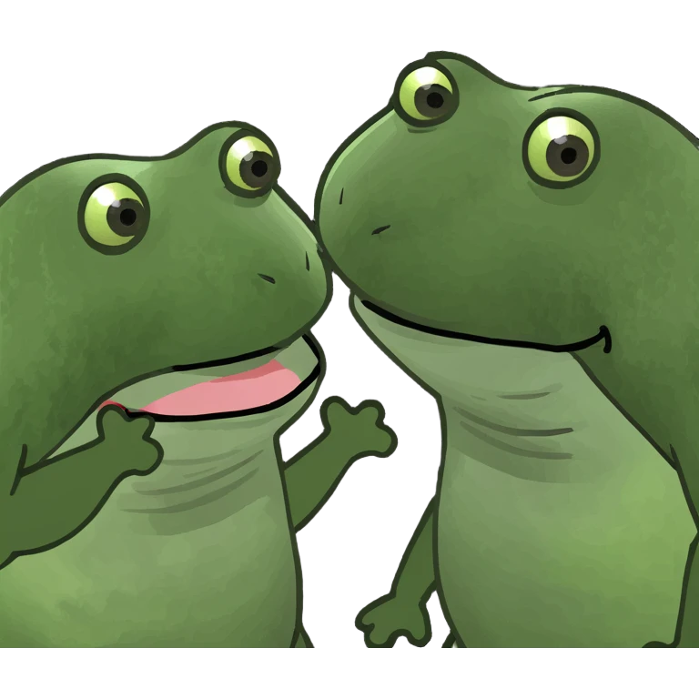 bufo stopping another bufo emoji