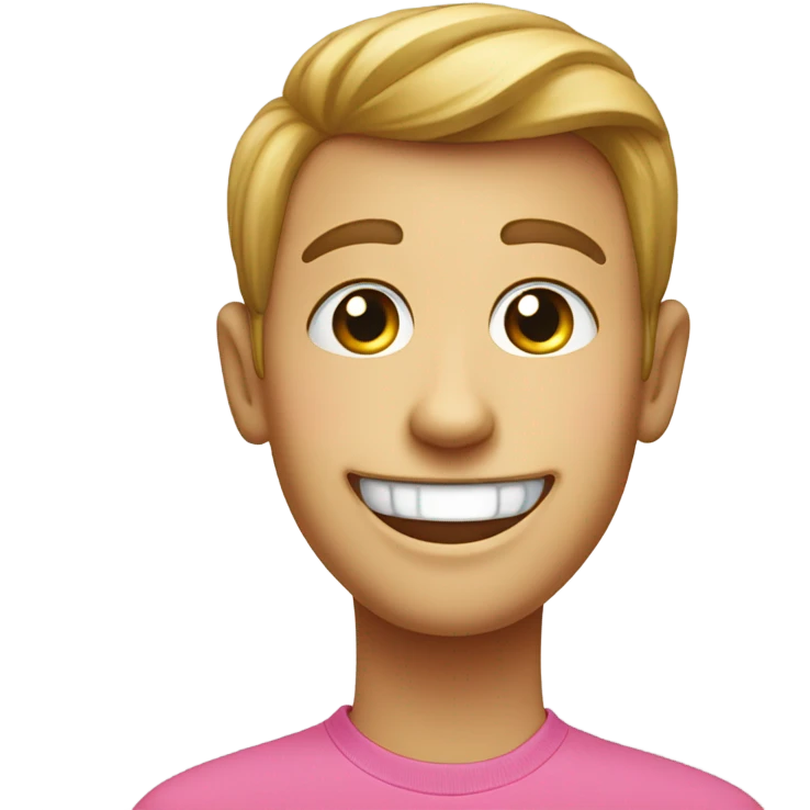 Pink smiley face emoji