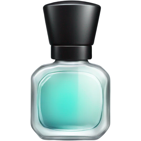 smiling perfume with black cap emoji