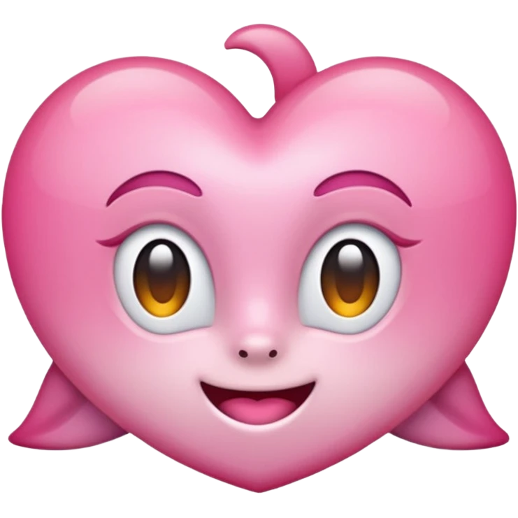 Coração  colorido branco e rosa degrade emoji
