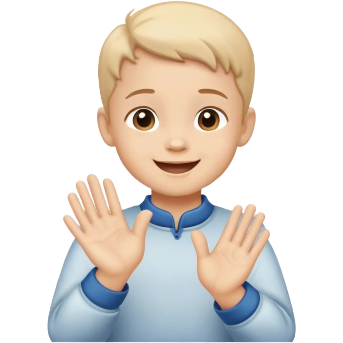child clapping hands, cheerful and encouraging emoji