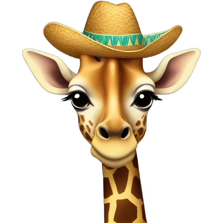 giraffe wearing a sonbereo  emoji