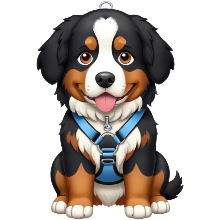 Bernese mounted dog emoji