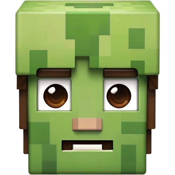 Minecraft character with a creeper face emoji